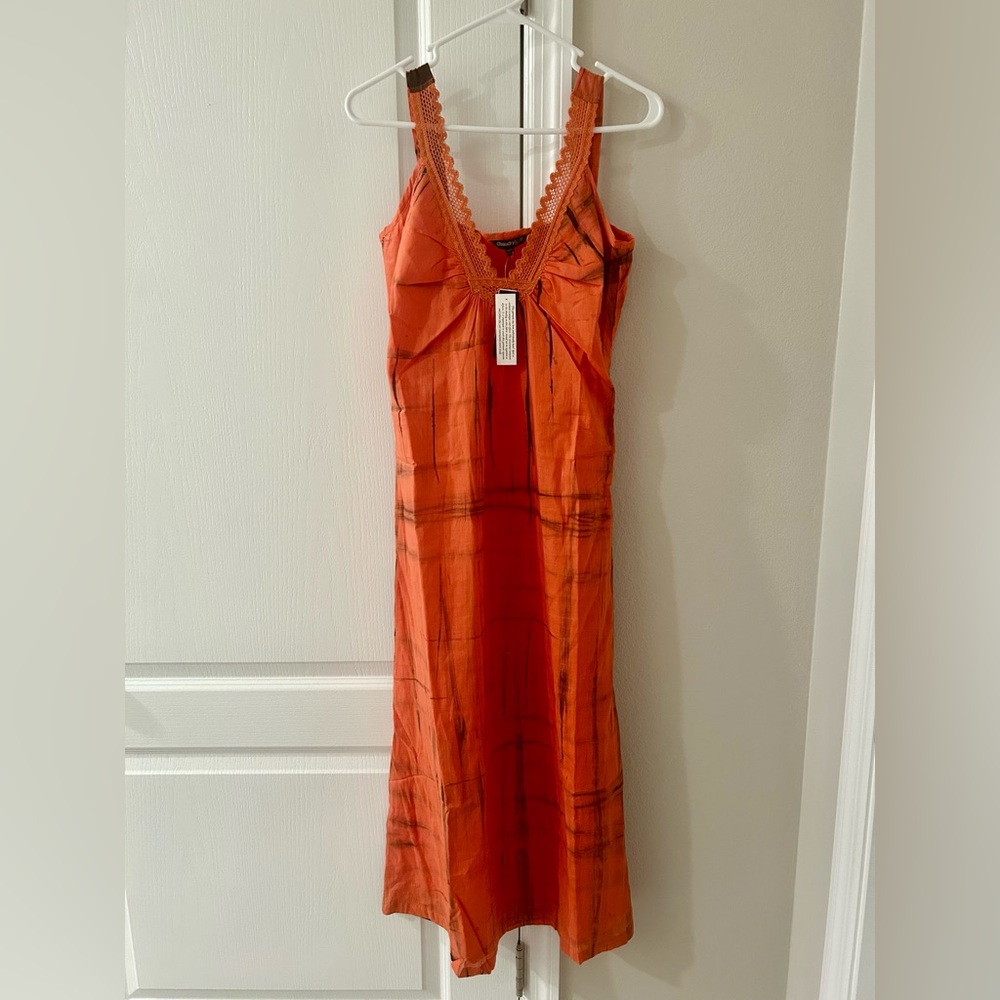 Chaudry Women’s Orange Sleeveless Size Small Dress